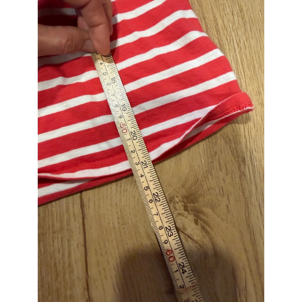 Fresh Produce Womens Red White Striped 3/4 Sleeve Scoop Neck Cotton Tee M - Picture 5 of 7